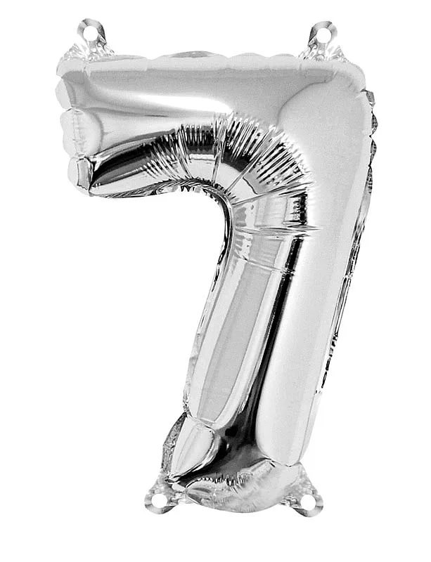 Шары фольга Цифры 40' Серебро '7' 100 см.