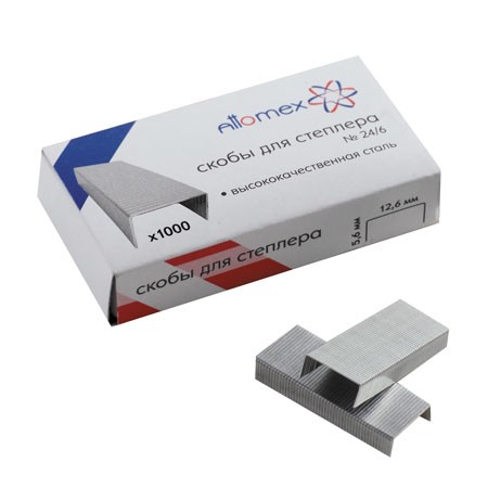 Скобы №24 Attomex оцинкованные (1000 шт;уп), 4141300