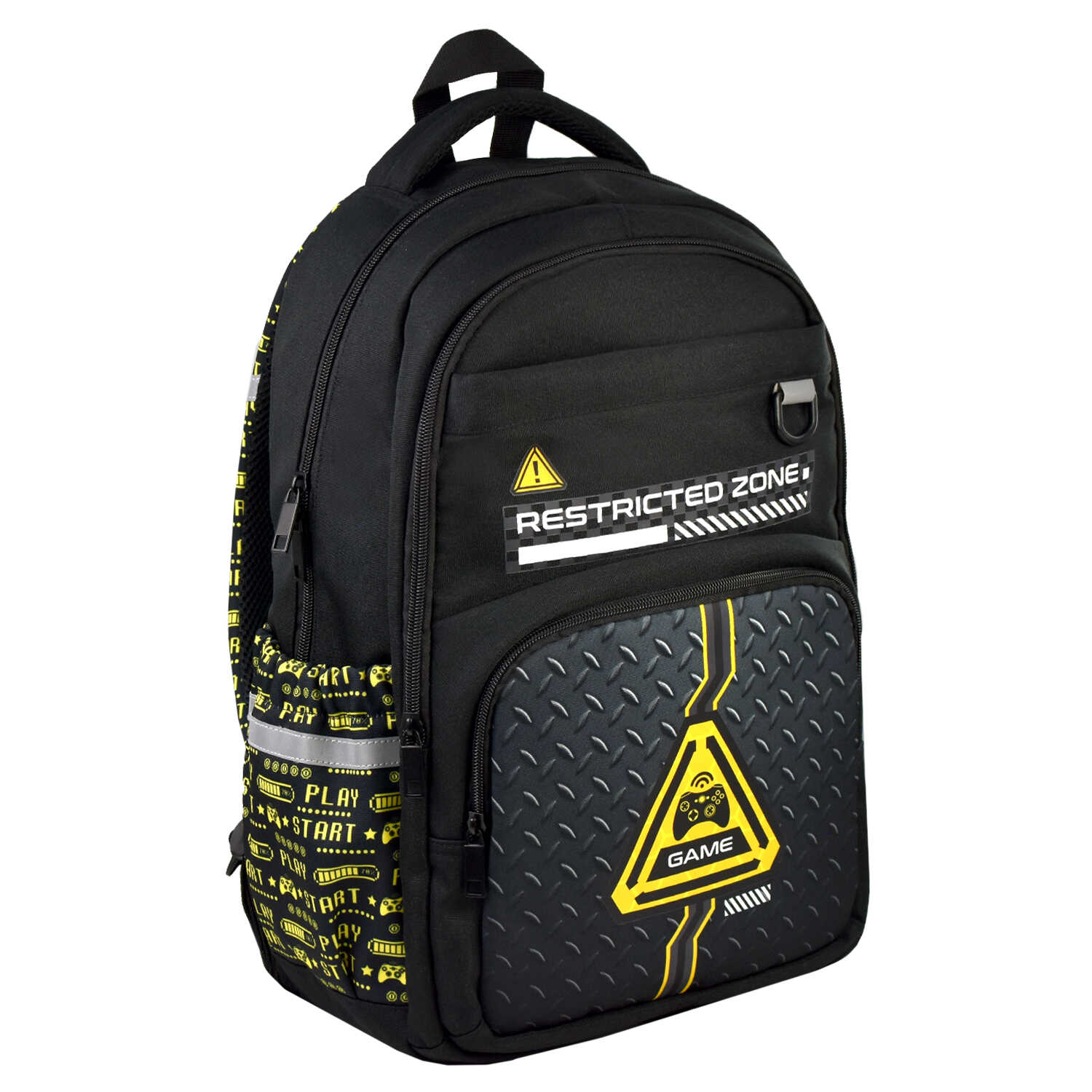 Ранец школьный 'Гейм зон', (31х46,5х15 см), полиэстер , сублимационная печать, 61419