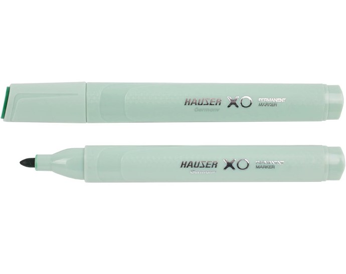 Маркер-перманент HAUSER корпус треугольный зелёный, H6345GN