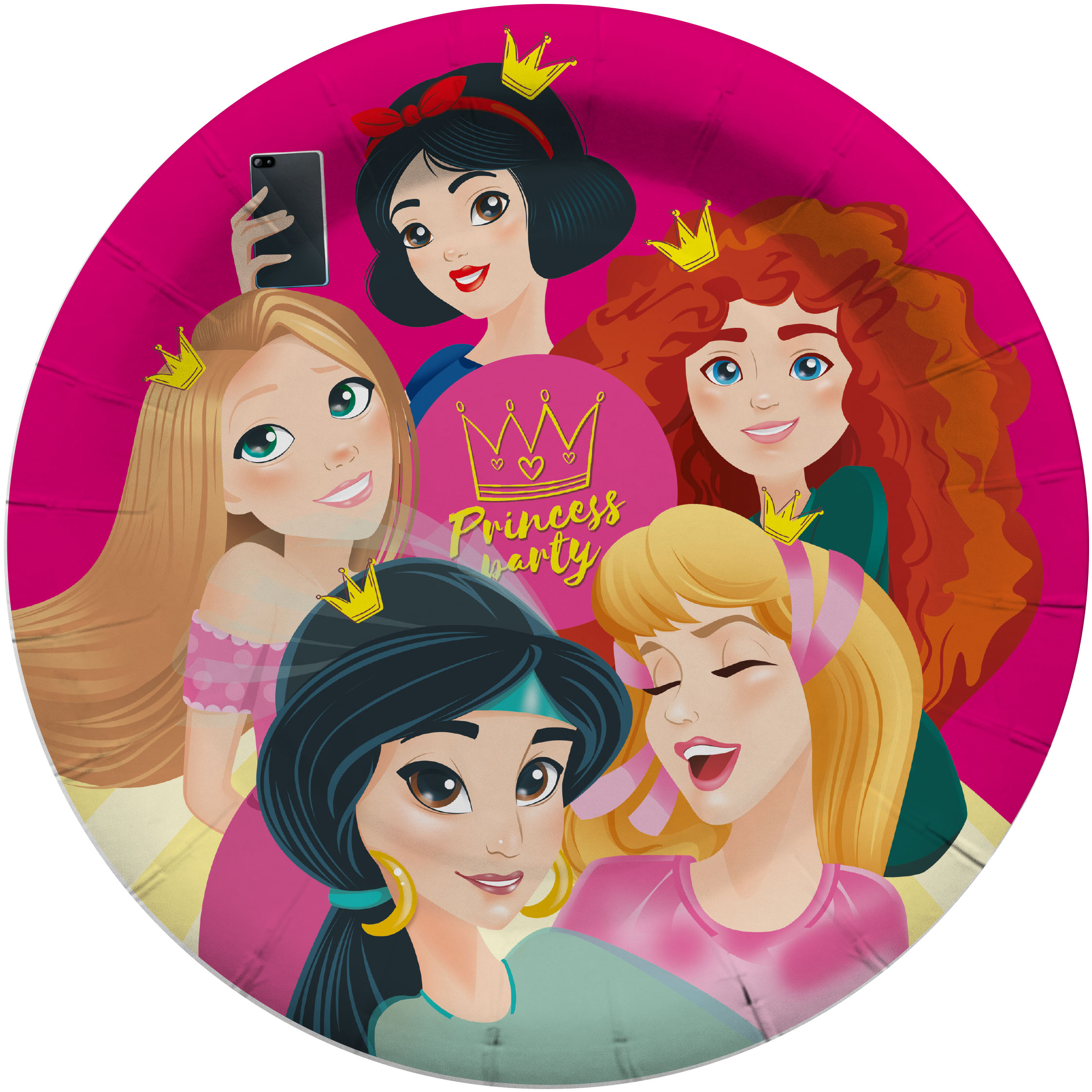 Тарелки (7'';18 см) Принцессы (6 шт;уп), 77432