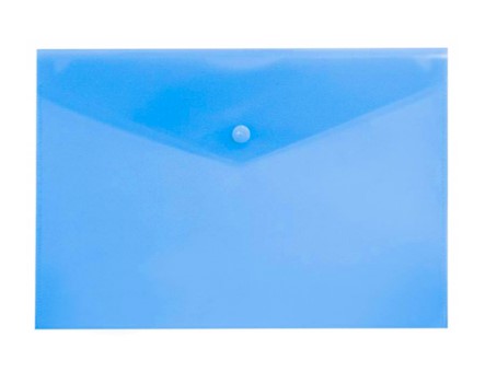 Папка на кнопке А4, 'KWELT' синяя 0,18 мм прозрачная, КР-000222