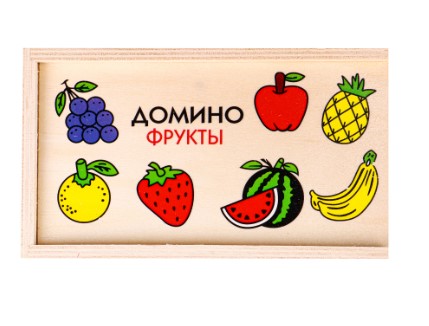 Деревянная игрушка домино фрукты, ИД-1473