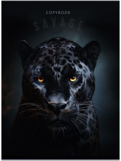 Тетрадь 96 листов, А4, клетка, 'Дикая кошечка', Т96-2253