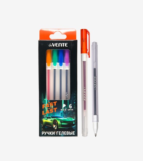 Набор ручек гелевых 'deVENTE. Fast or Last' 06 шт, 6 цветов, d=0,5 мм, 5051529