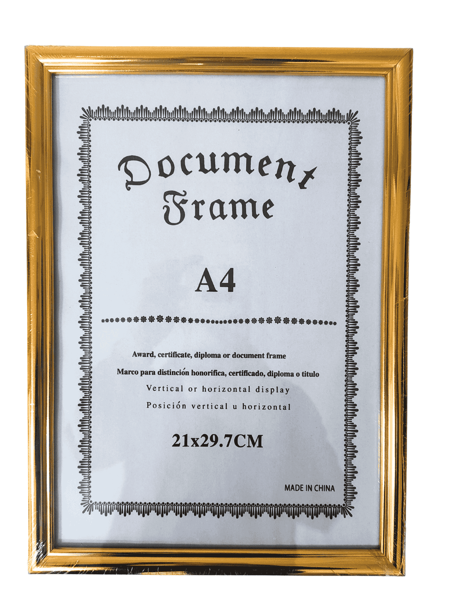 Фоторамка А4, 21х29,7 см, пластик, стекло, ассорти цвета, 8335-3