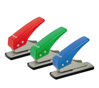 Дырокол на 1 отверстие KW-trio, до 12 листов, ассорти (красный, синий, зеленый), 921, -921