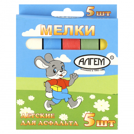 Мел для асфальта цветной, 'Алгем', (5 шт;уп), НМЦА-5