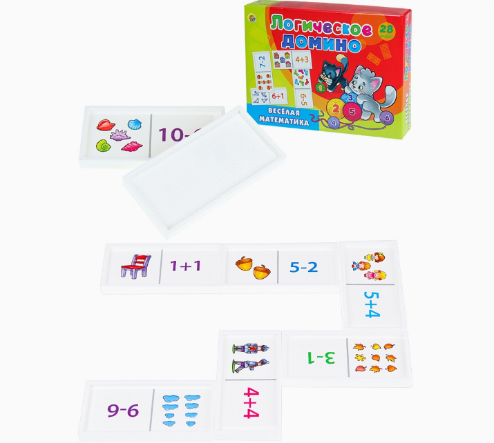 Логическое Домино ВЕСЕЛАЯ МАТЕМАТИКА,  ИД-5429