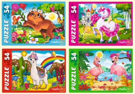 Пазлы-мини 54 эл. Рыжий кот 'Волшебный мир животных', 175 х 130 мм., П54-2615