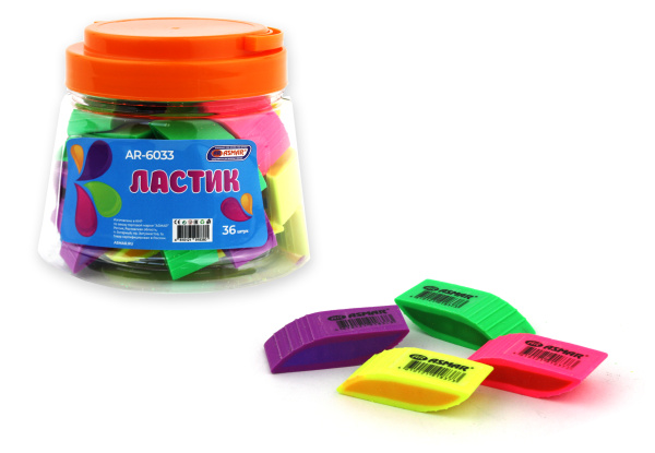 Ластик, 'ASMAR', 5 цветов в банке, AR-6033