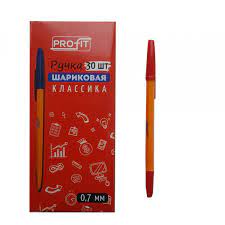 Ручка шариковая TM Profit "Классика" , d=0,7 , цвет красный, РШ-3162