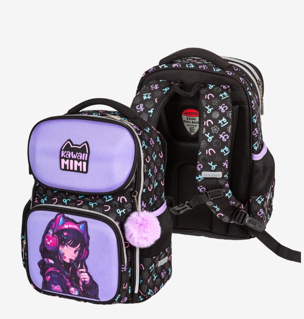Ранец 'deVENTE. Smart. Kawaii Mimi' школьный жесткий 37x28x14 см, 7030502