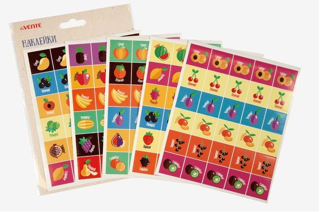 Набор наклеек оценок 'deVENTE' 5 дизайнов, 150 шт, в пластиковом пакете, 8002213