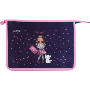 Папка для тетрадей "deVENTE.Cute Girl", А4 , на молнии, 8053211
