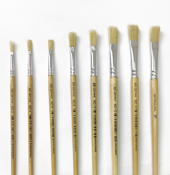 Кисть щетина плоская №8 'ASMAR', AR-8Щ