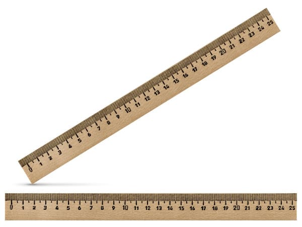 Линейка деревянная 25 см, ЛМП-250
