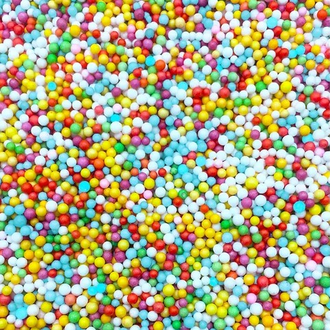 Шарики пенопласт Ассорти 2-4 мм., 10 гр, 500 мл, С401;2А