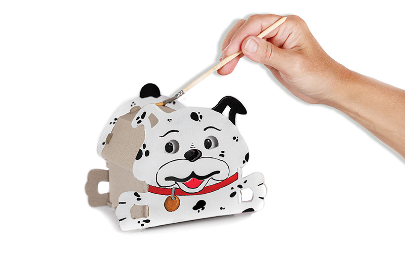 Картонный констуктор-раскраска 3D,'Домик-шкатулка'Собачка', 30 603 1