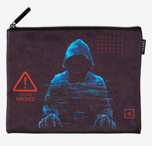 Папка для тетрадей 'deVENTE Label. Hacker' A5 (27x20,5x1 см) на молнии сверху, 8053527