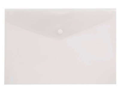 Папка -конверт на кнопке 'KWELT', А4 , 0,18 мм, цвет прозрачный, KP-000245