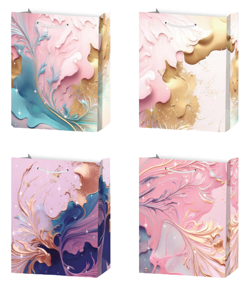 Пакет подарочный, Узоры, 26х10х32 мм, AR-6145