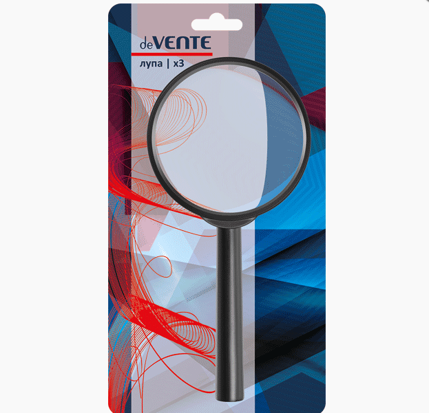 Лупа 'deVENTE' с трехкратным увеличением d=100 мм, пластиковая линза, пластиковый корпус, 4080500