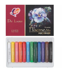 Пастель ' Луч ' Люкс 12цв масляная, круглой формы в пластиковой подложке, 30С1936-08