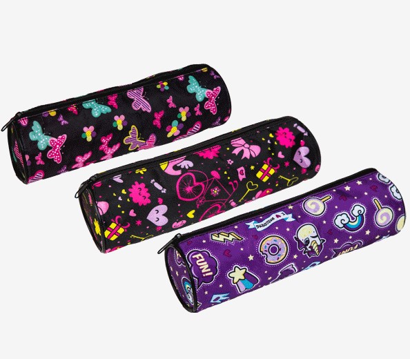 Пенал 'Attomex. Candy Shop' 21x6x6 см, круглый для 55 предметов, на молнии, 7025400