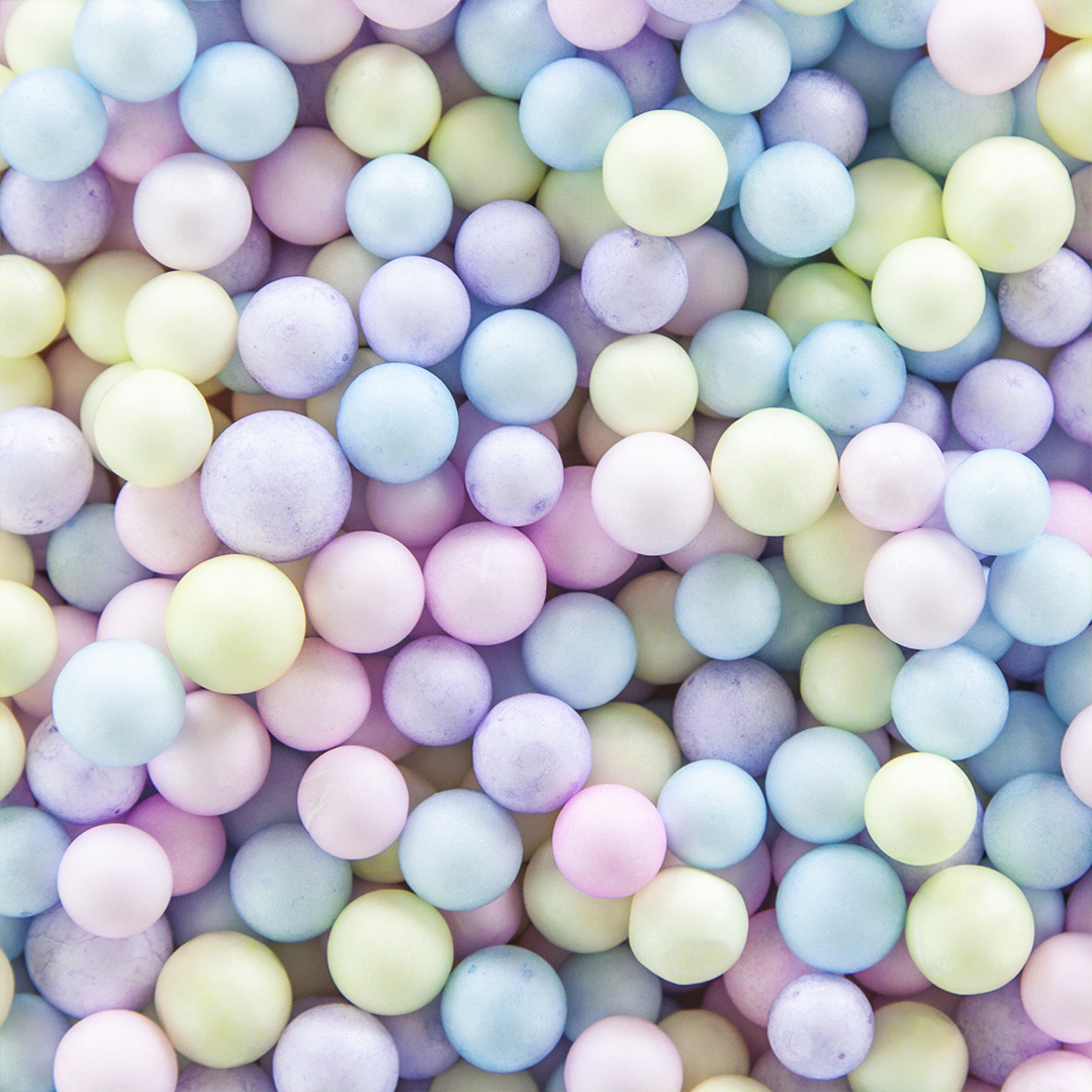 Шарики пенопласт Цветной микс, Макарунс, 6-8 мм., 20 гр, 6231123
