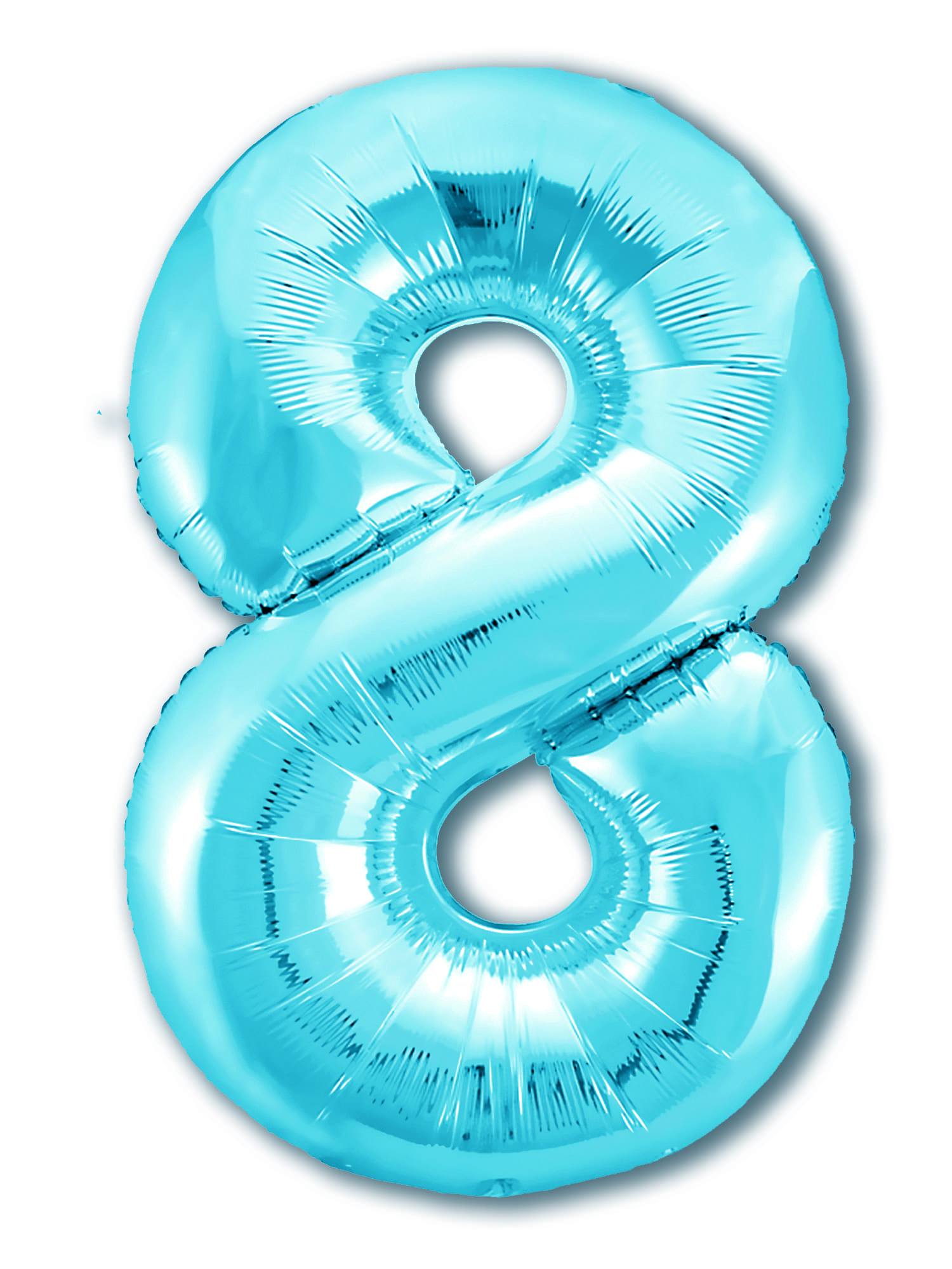 Шар фольга Agura Slim, цифра 8 'Голубая', 40', индивид. уп., европодвес, 755334