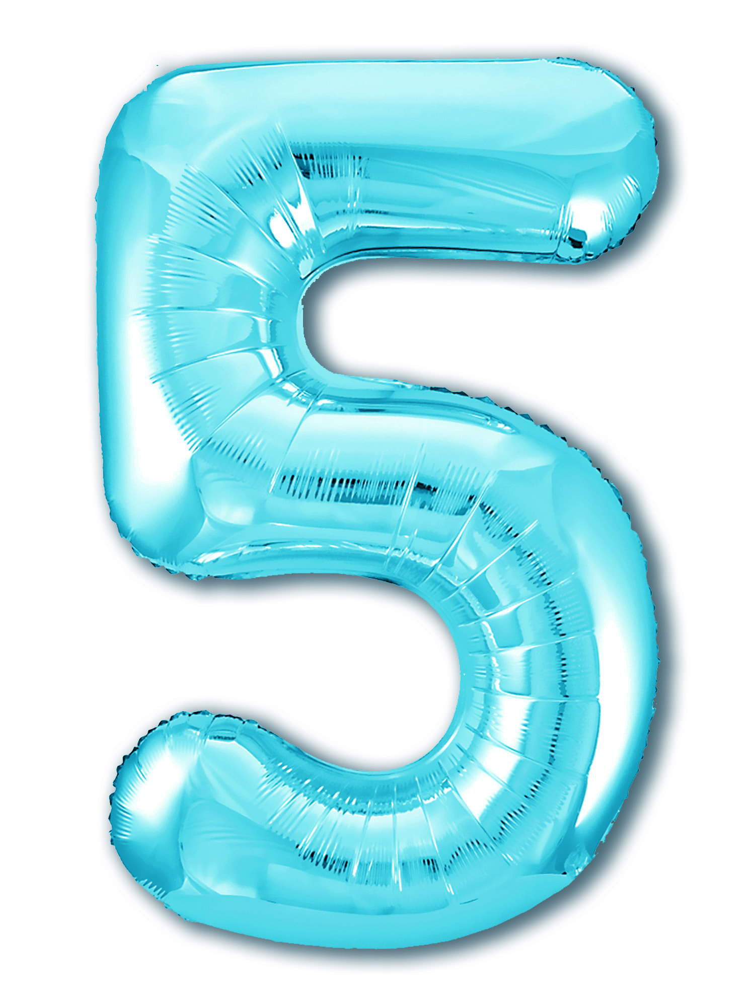 Шар фольга Agura Slim, цифра 5 'Голубая', 40', индивид. уп., европодвес, 755303