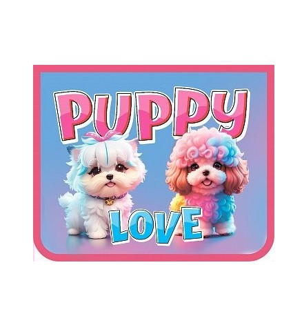 Папка для тетрадей А5 пластиковая, молния сверху с дизайном, ПУДЕЛЬ-2024, ПМ-А5-29