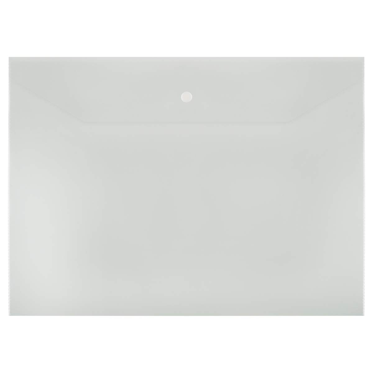 Папка конверт на кнопке 'СТАММ', А4 , 120 мкм, пластик, прозрачная, ММ-30678