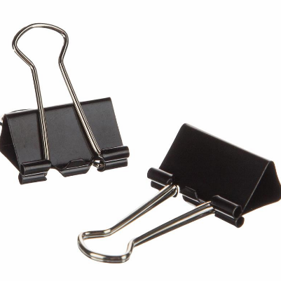 Зажимы KWELT, черные 15 мм, (12 шт;уп), K-04393