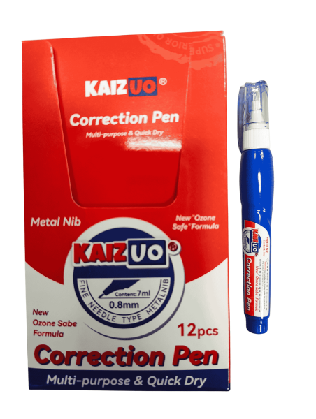 Корректор ручка Kaizuo 0,8 мм, 7 мл, KZ-36185