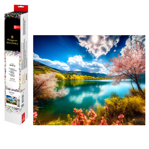 Алмазная мозайка, 'Горное озеро', 40х50 см, 65570