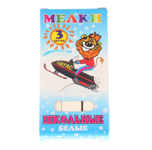 Мелки белые Пегас 3 шт.