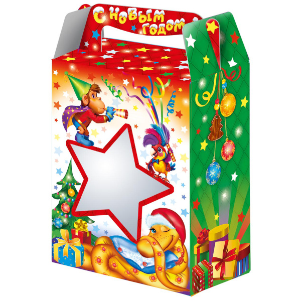 Новогодняя упаковка 'Настроение 1.0', 1000 г , 140х80х195 (235) мм, 15010584