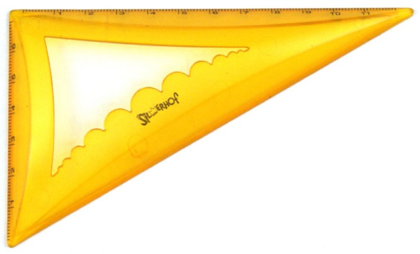 Треугольник пластиковый 12 см 60 градусов