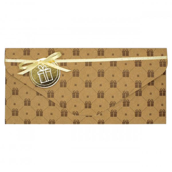 Конверт подарочный крафт, БКР