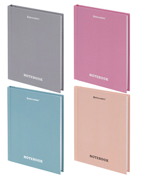 Блокнот  А6 110х147 мм, 80л, клетка, BRAUBERG 'Моранди', 118557